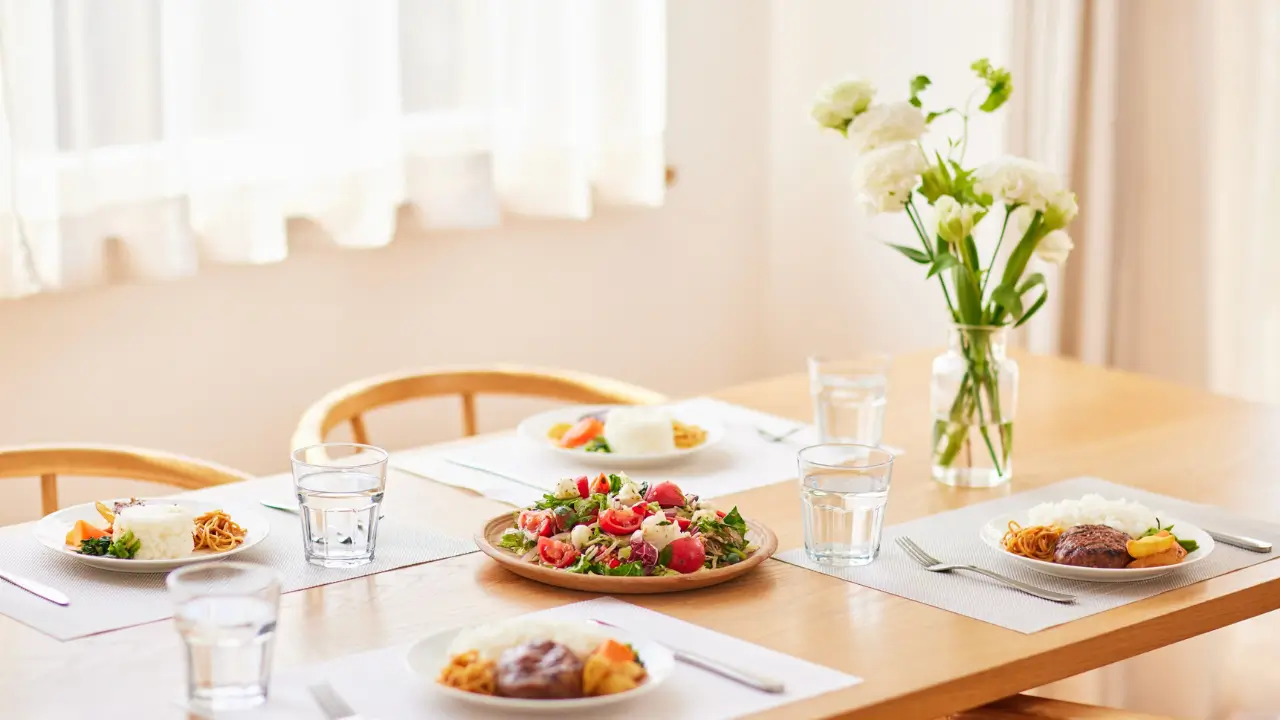 mesa posta em família