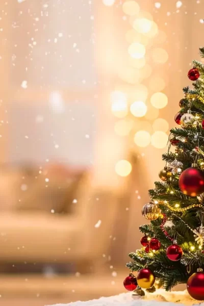 árvore de Natal na decoração