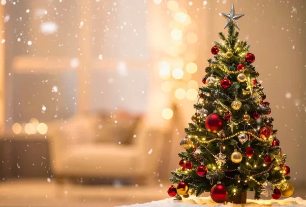 árvore de Natal na decoração