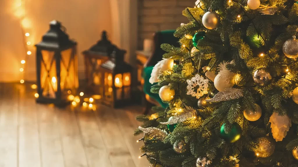 árvore de Natal na decoração